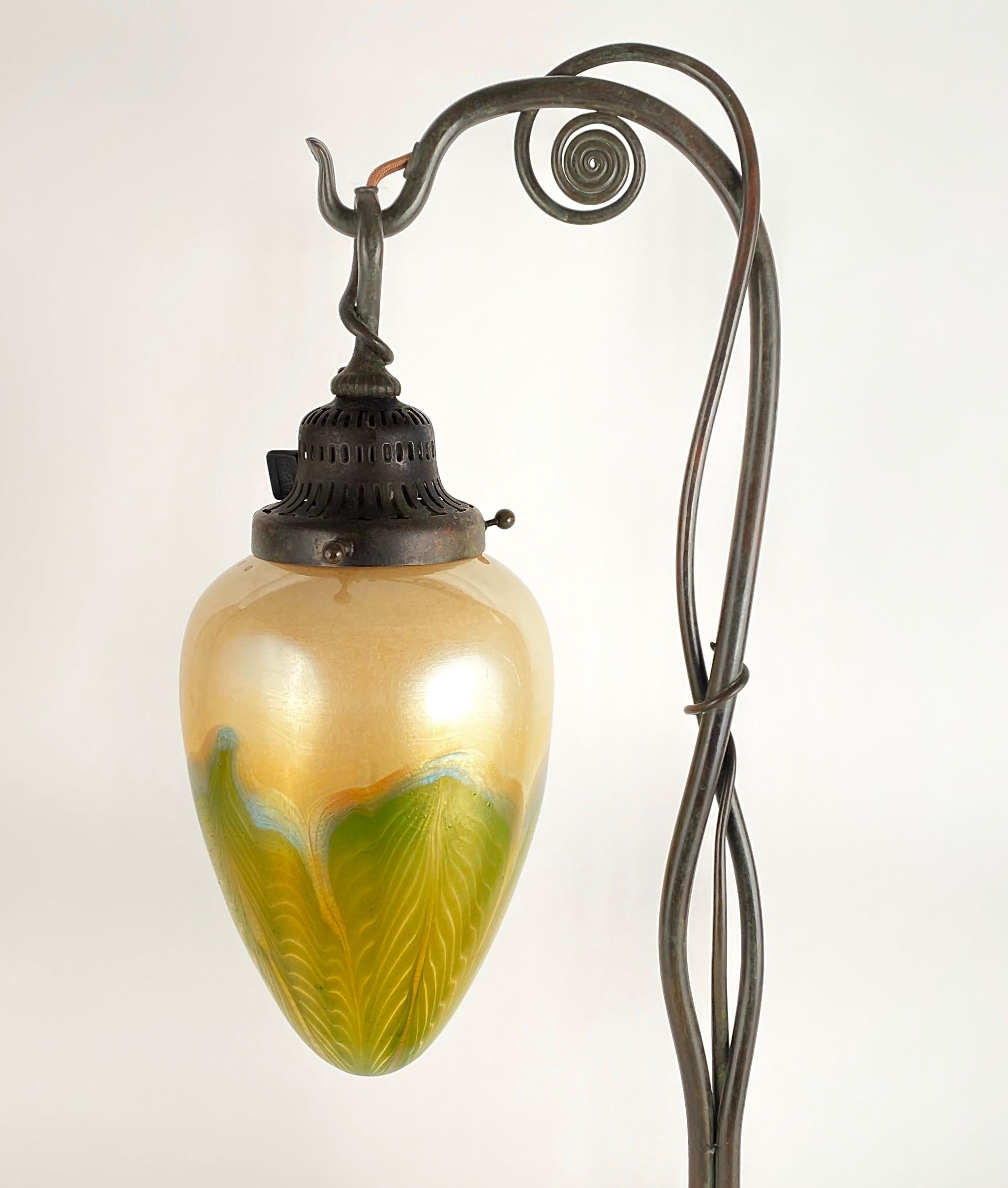 Hand-Crafted American Art Nouveau Table Lamp by, Tiffany Studios, circa 1905