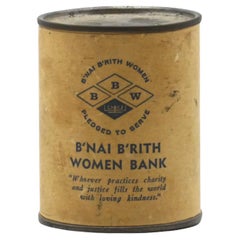 Un récipient de bienfaisance américain Bnei B'rith, vers 1950