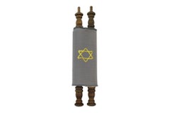Rouleau de Torah miniature pour enfants, offert par la JNF, NY c.C. 1920