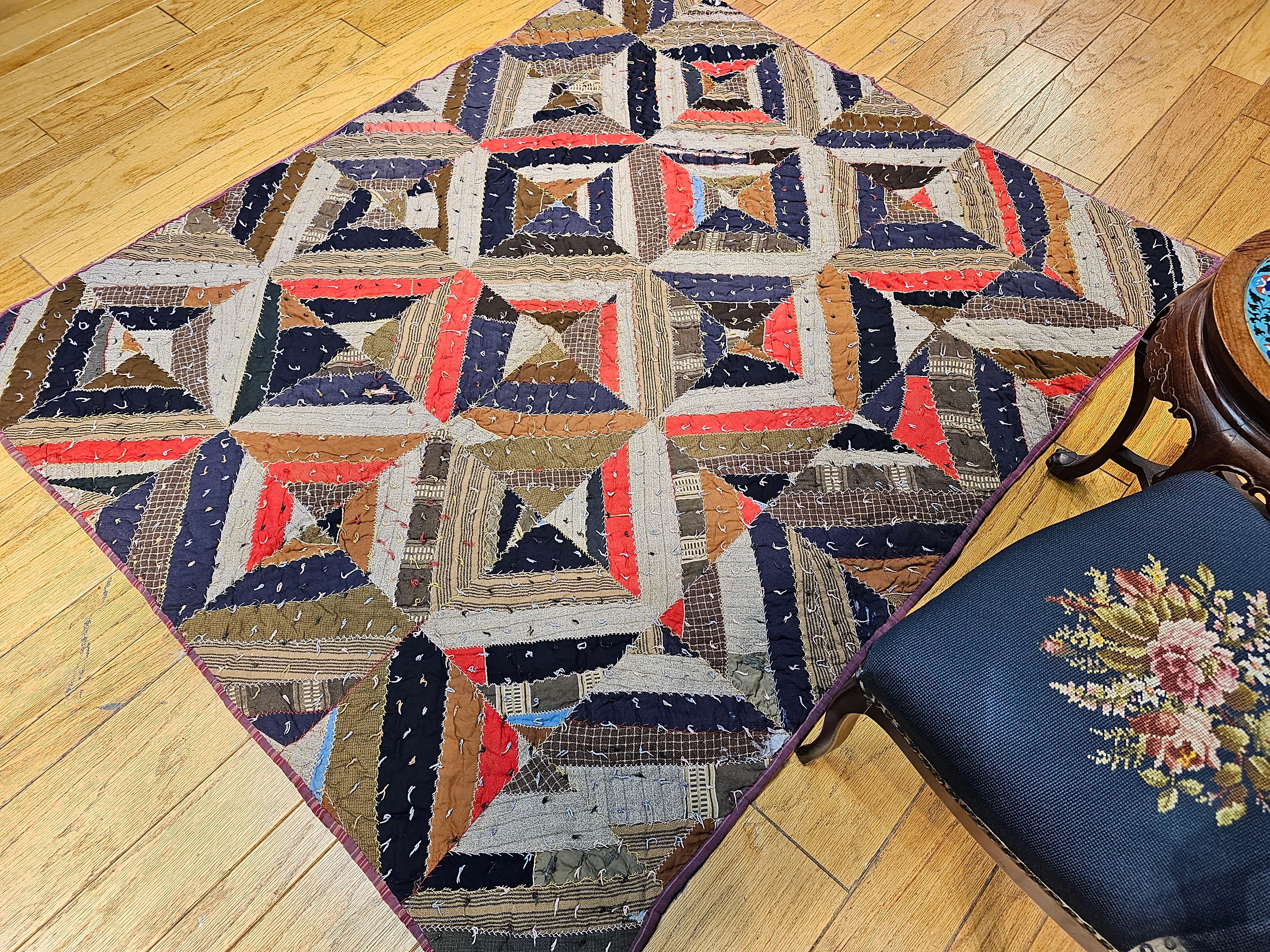 An American Civil War Era African American Southern Quilt From the Deep South For Sale 1