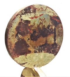 American Contemporary Anodized and Gold Painted Iron Sculpture, 21st Century