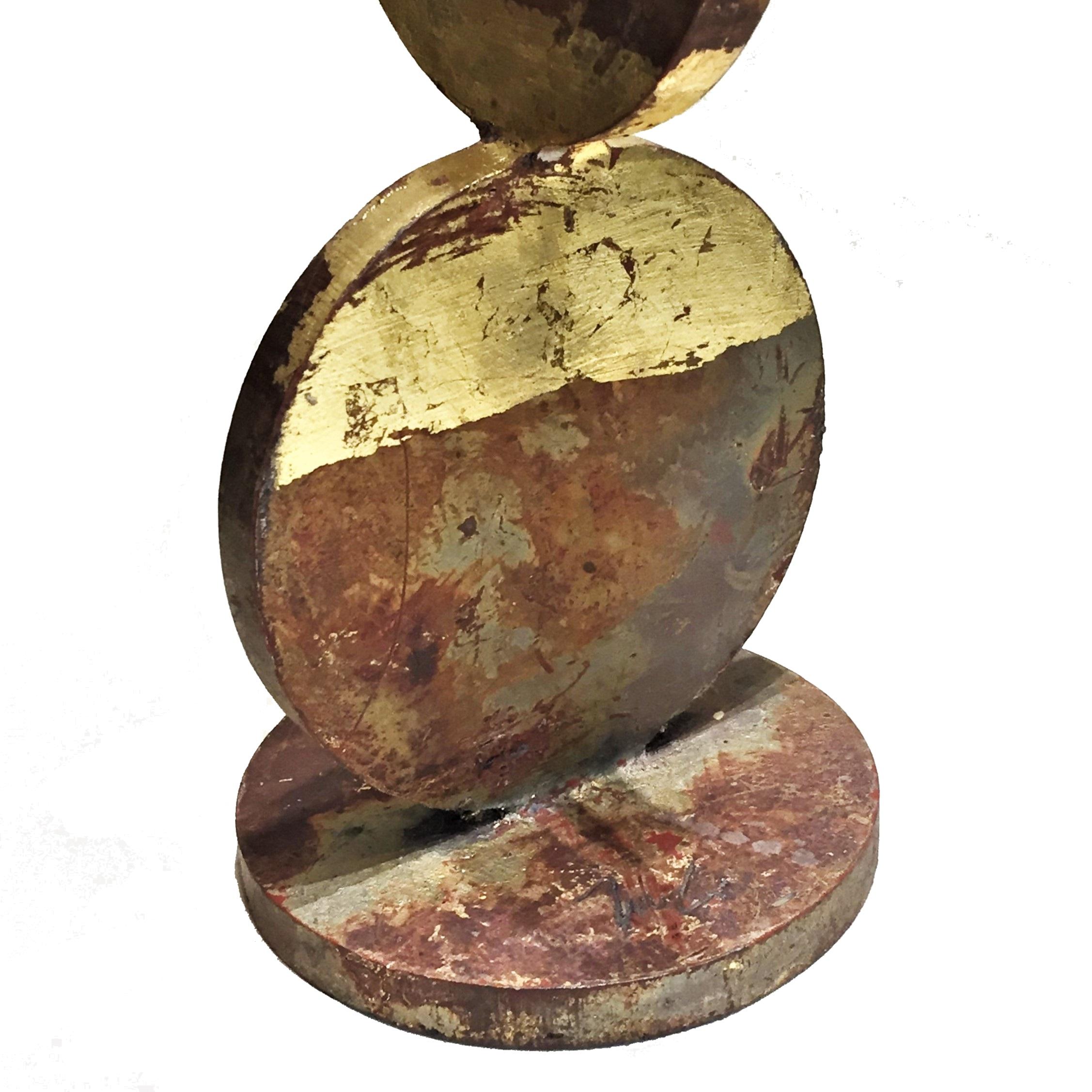 American Contemporary Anodized and Gold Painted Iron Sculpture, 21st Century In Good Condition For Sale In New York, NY