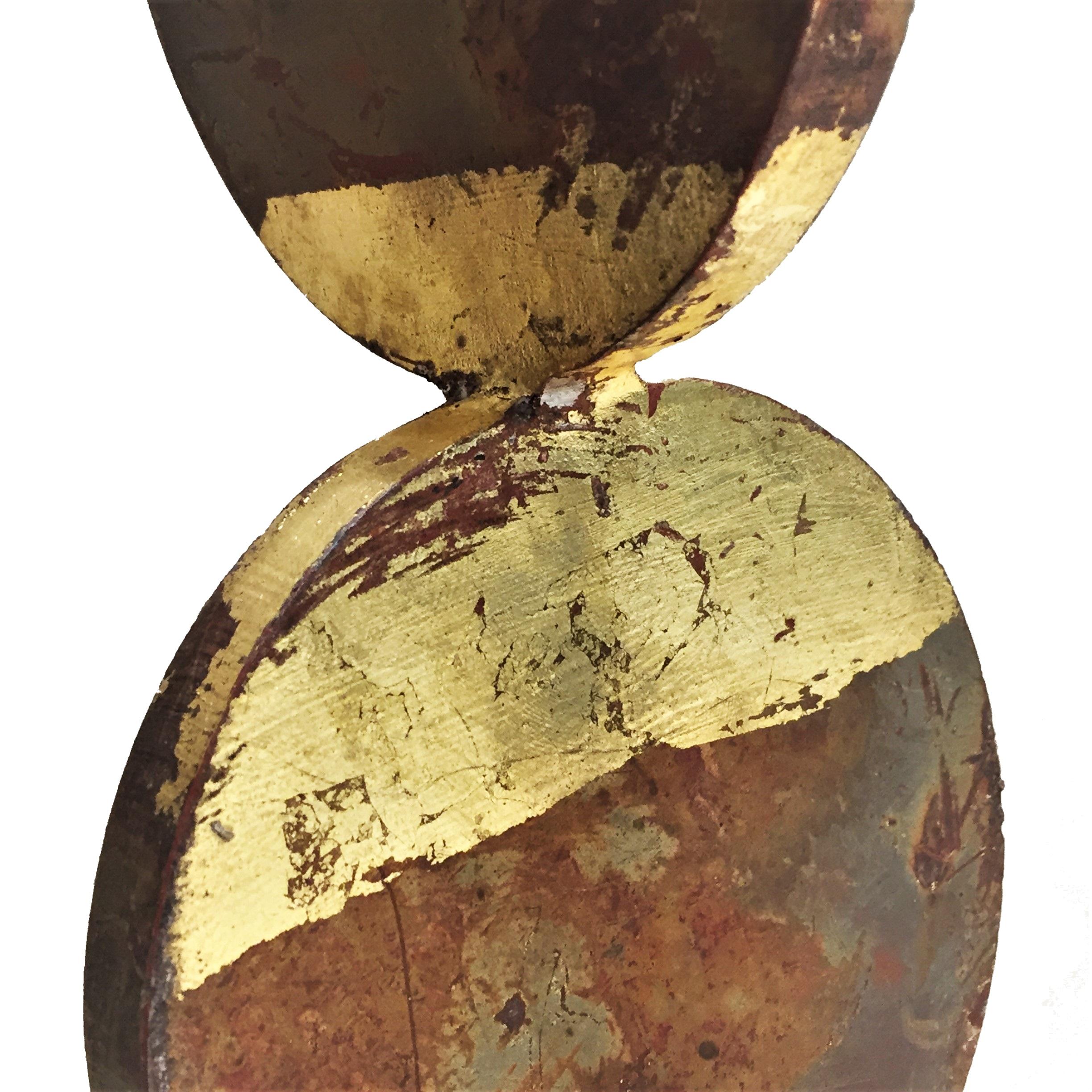 American Contemporary Anodized and Gold Painted Iron Sculpture, 21st Century For Sale 1