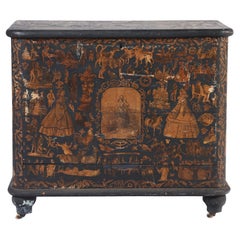 American Decoupage Antique Chest/Sideboard, 19th Century