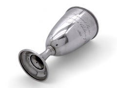 An American Dedicated Silver Kiddush Goblet, 1913