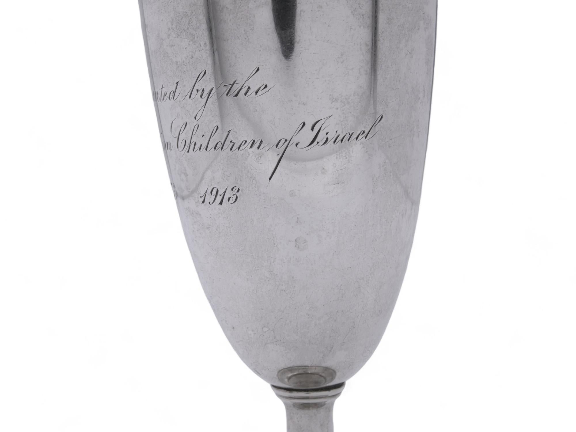 XX secolo Un calice da kiddush americano in argento Dedic, 1913 in vendita