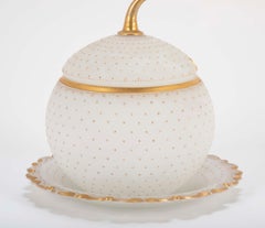 Portaghiaccio americano in vetro satinato e dorato