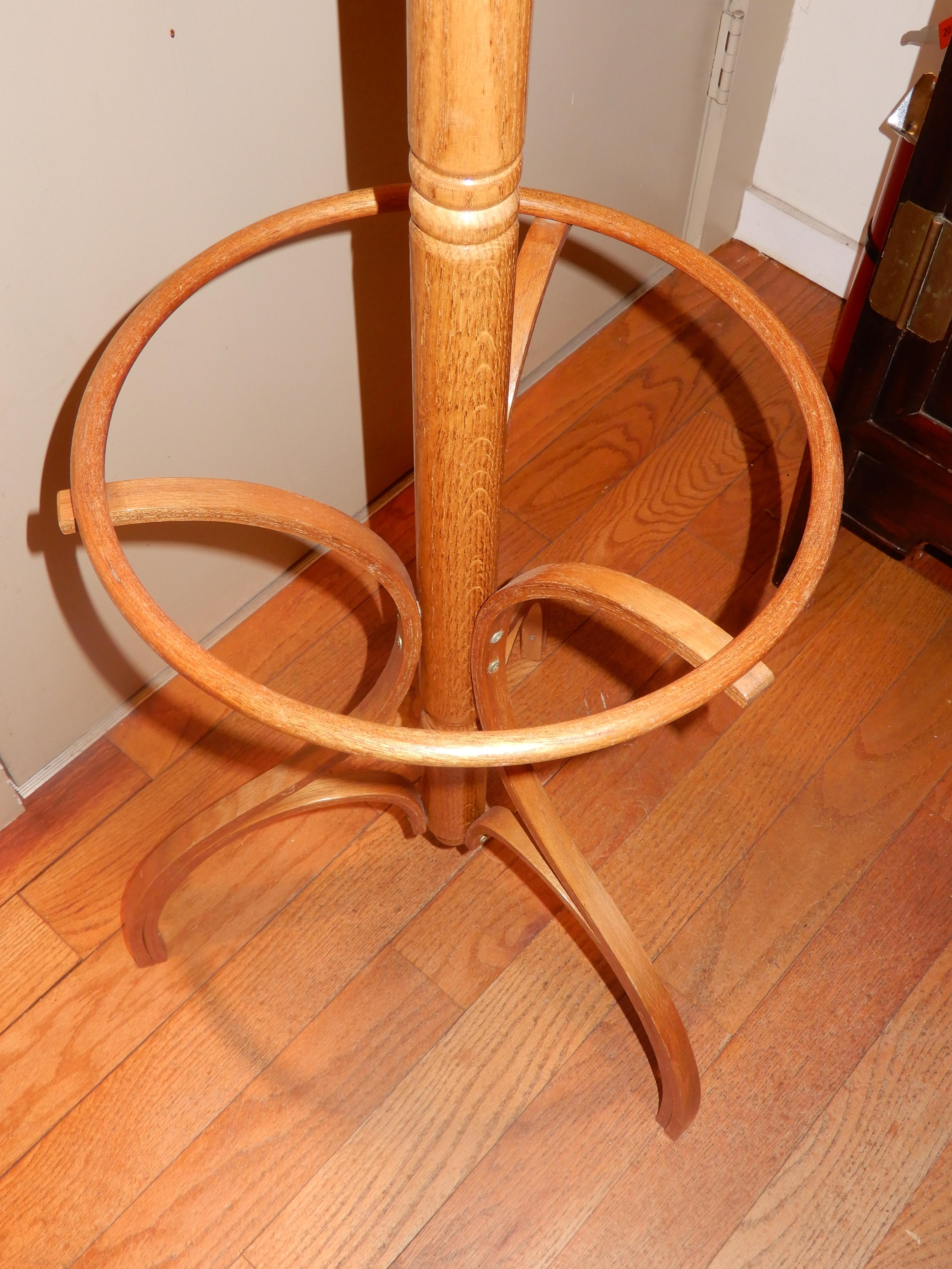 Hand-Crafted American Handcrafted White Oak Coat Stand For Sale