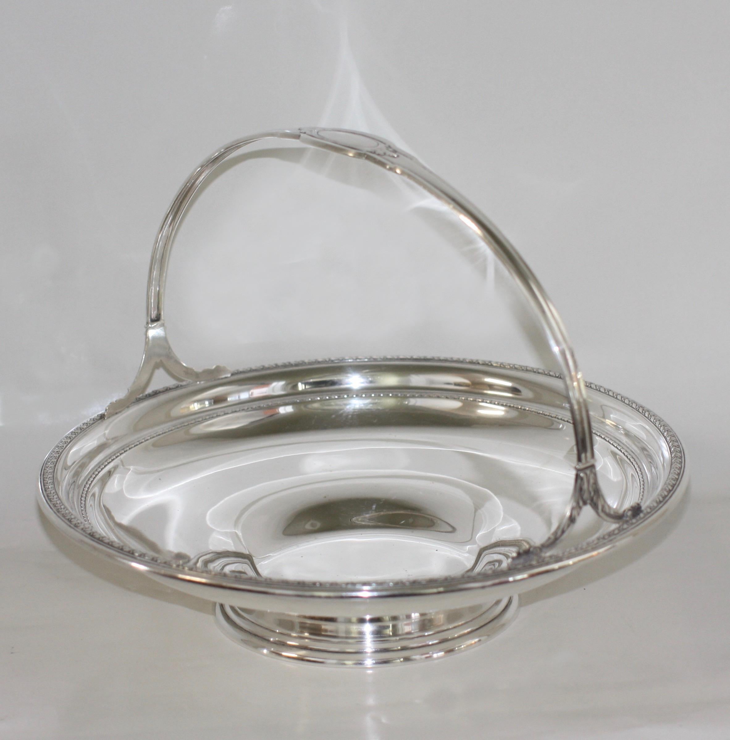 American Handled Silver Basket, Gorham In Good Condition For Sale In West Palm Beach, FL