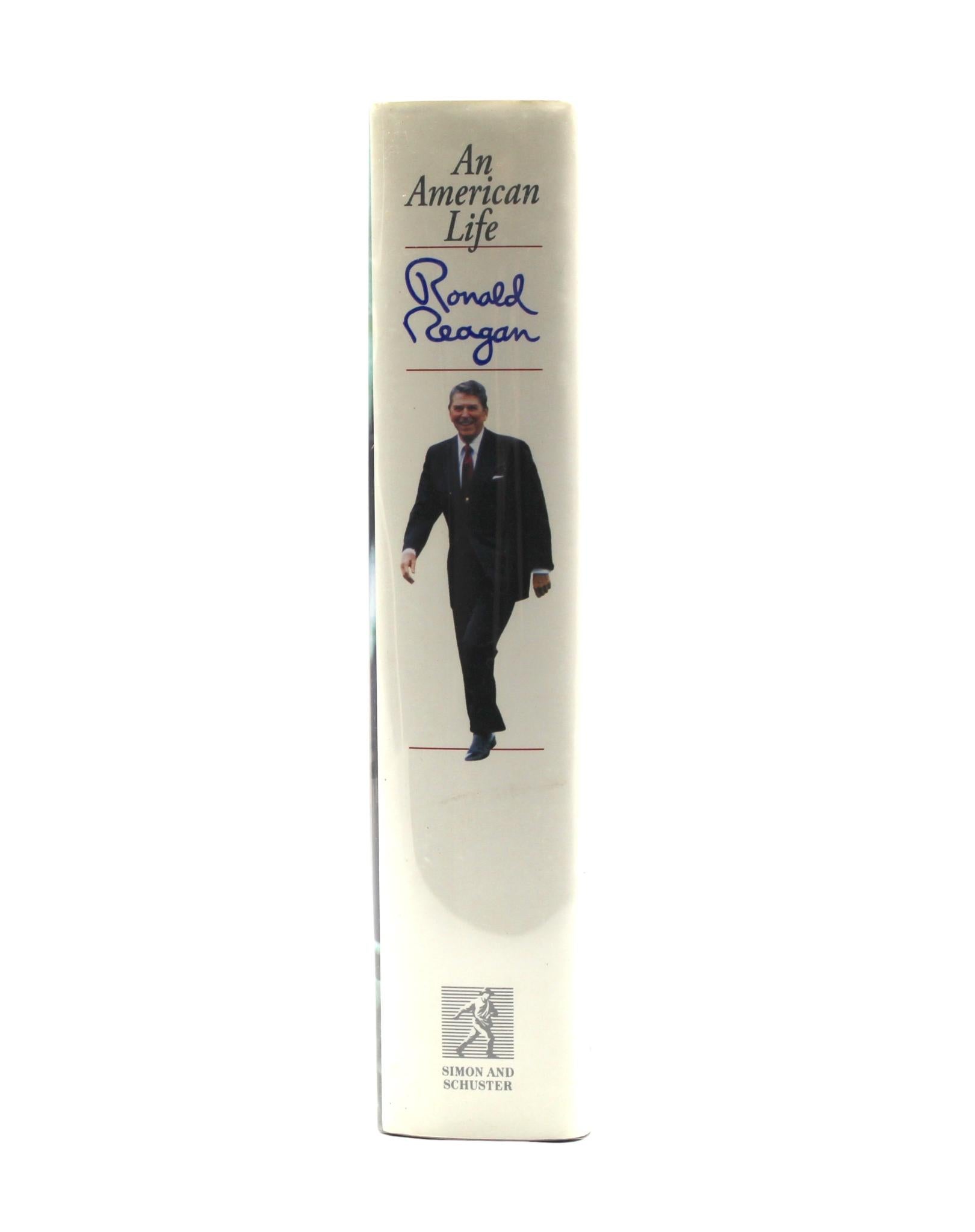 Moderno An American Life, firmata da Ronald Reagan, prima edizione commerciale con DJ, 1990. in vendita