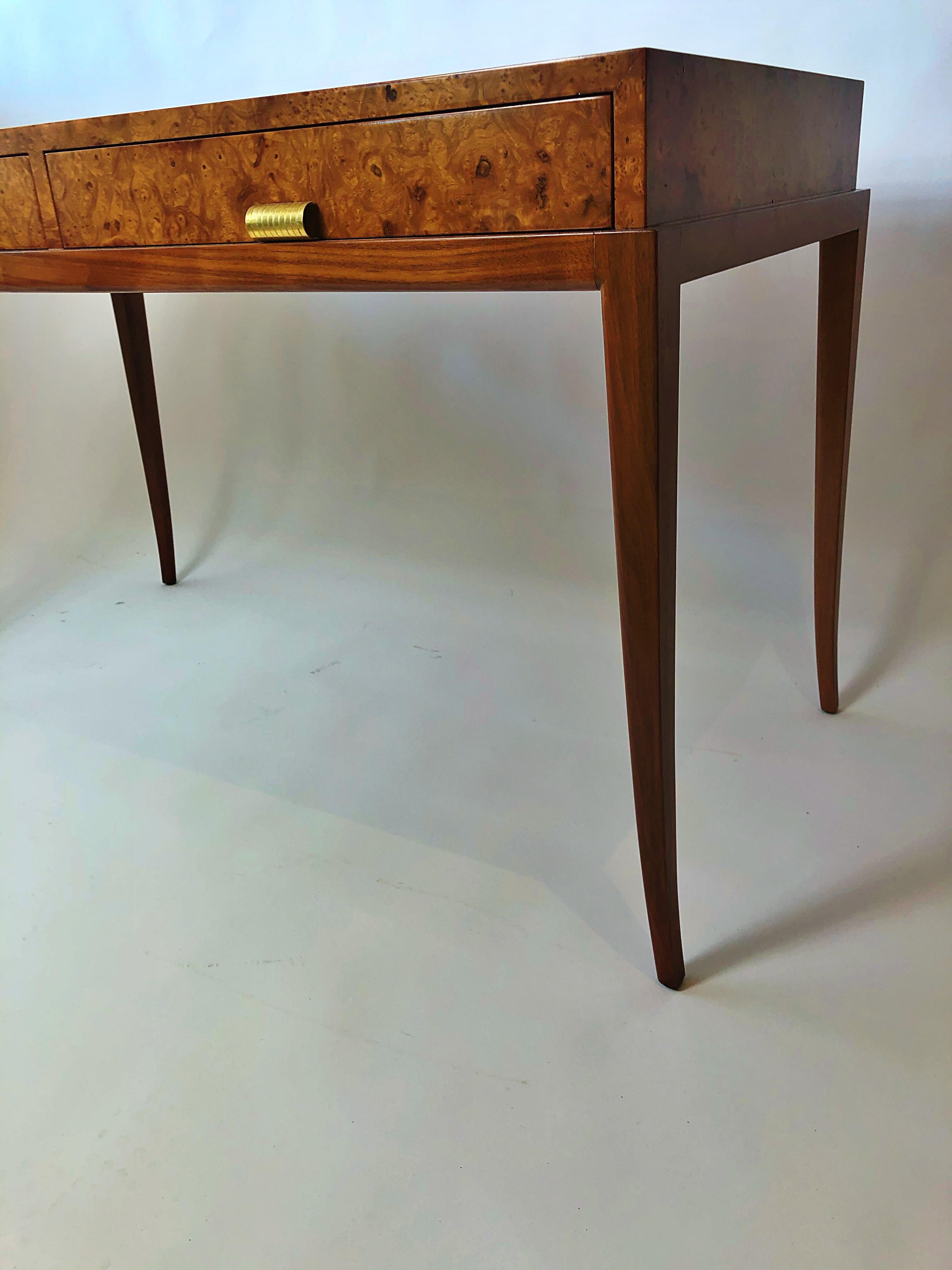 American Modern Burled Walnut and Walnut Desk, Parzinger Originals 3