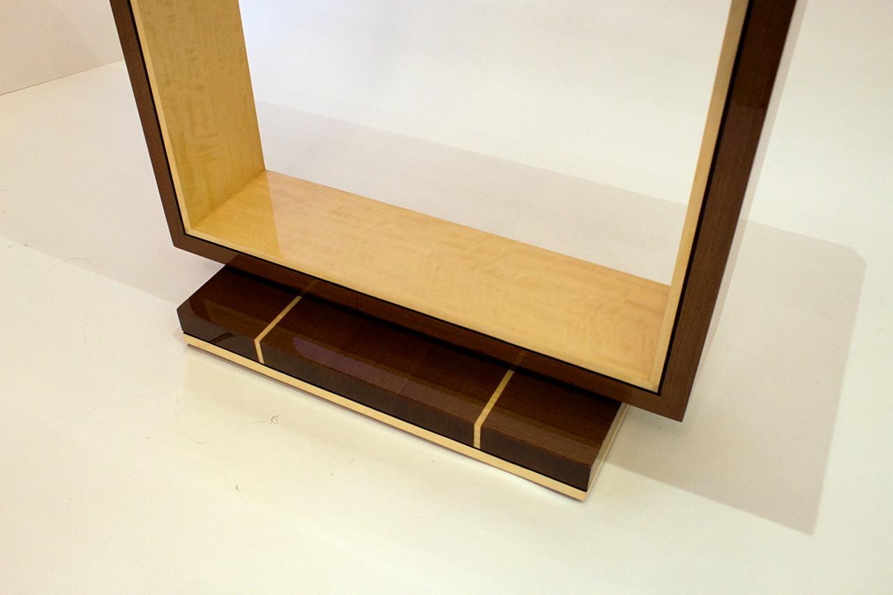 Late 20th Century American Modern Santos Rosewood and Sycamore Console Table, Dakota Jackson