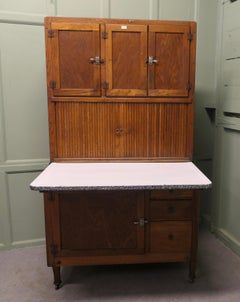 An American Oak Hoosier Kitchen Cabinet by Hudson Bros