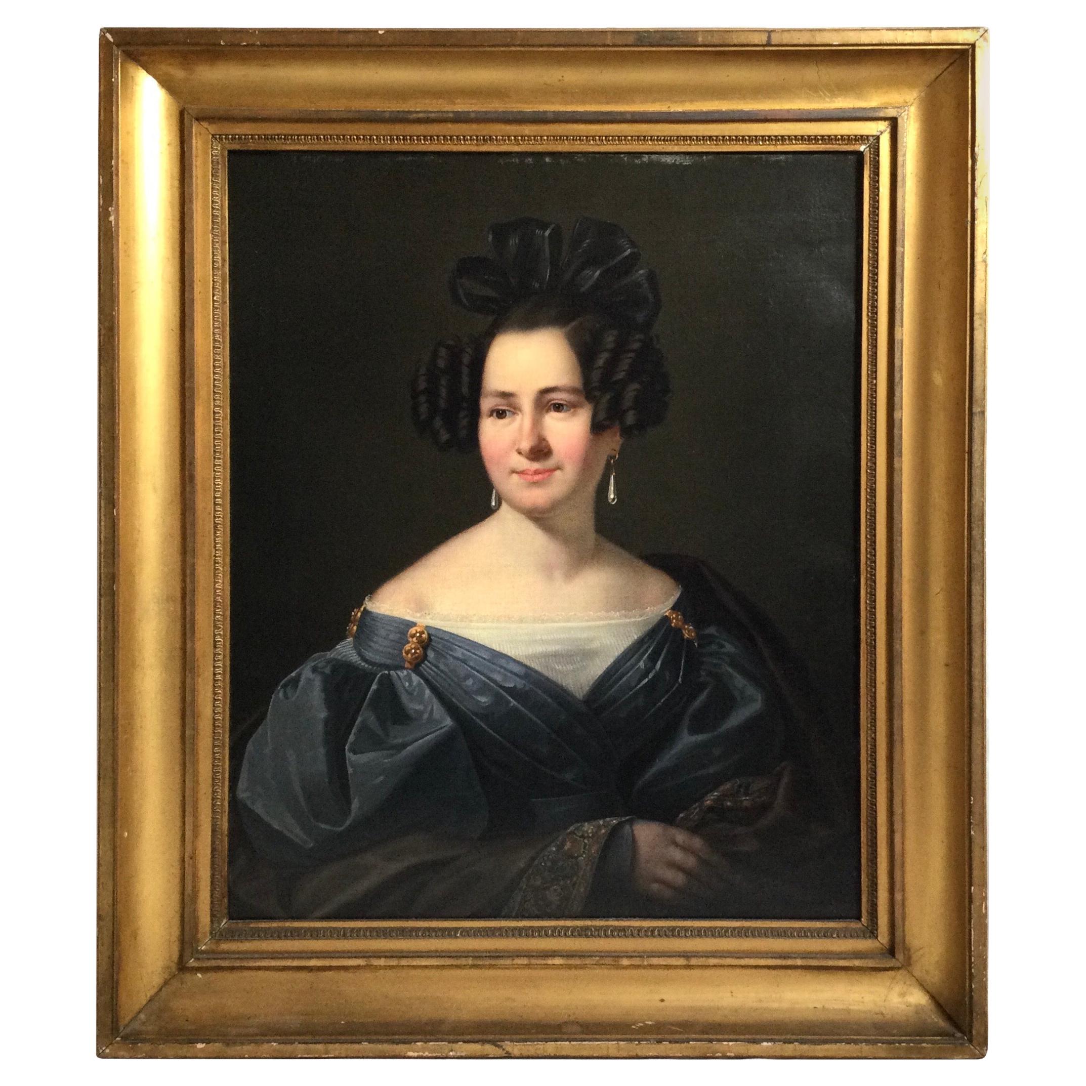 American Portrait of an Aristoratic Woman, Circa 1850