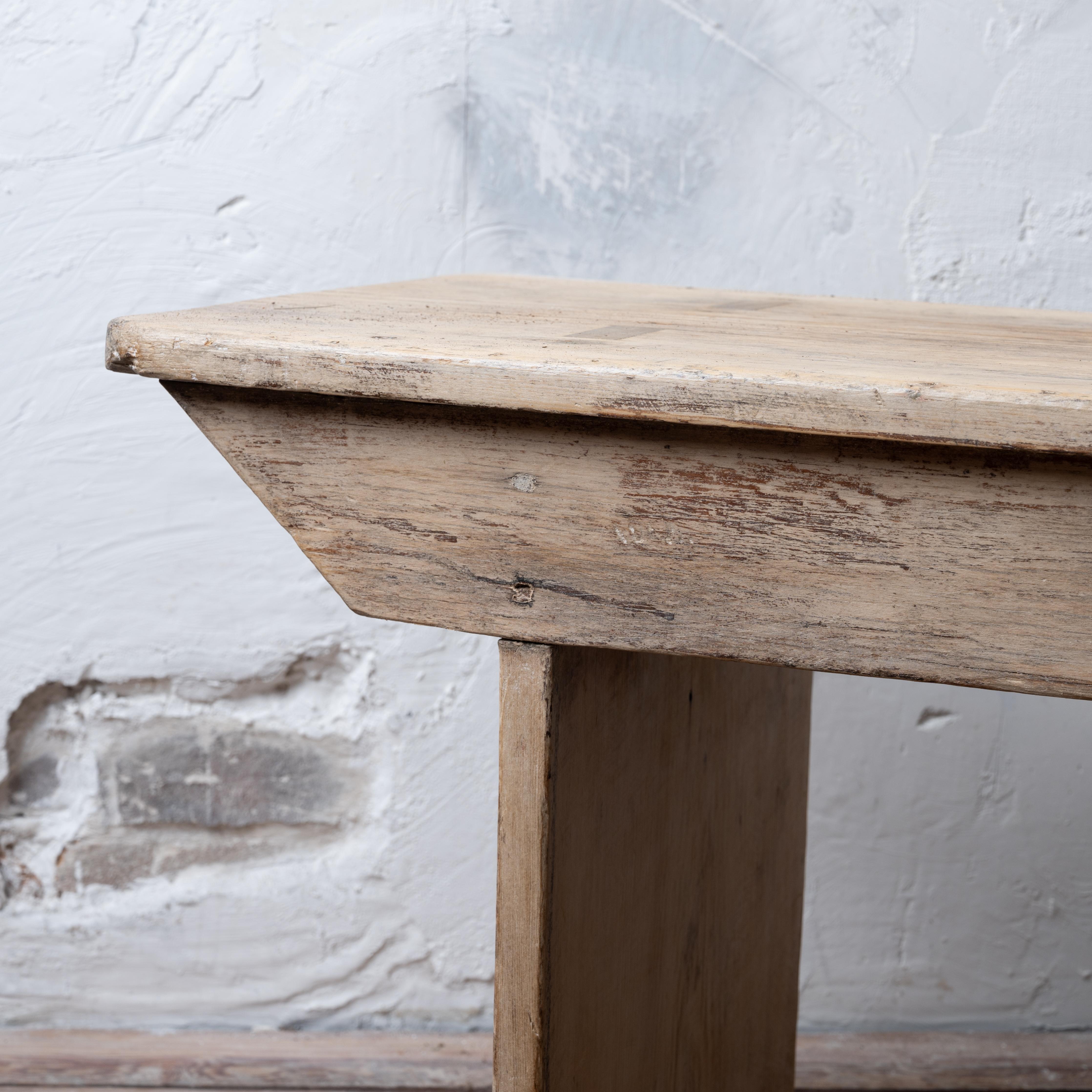 Banc américain primitif blanchi, 19ème siècle en vente 5