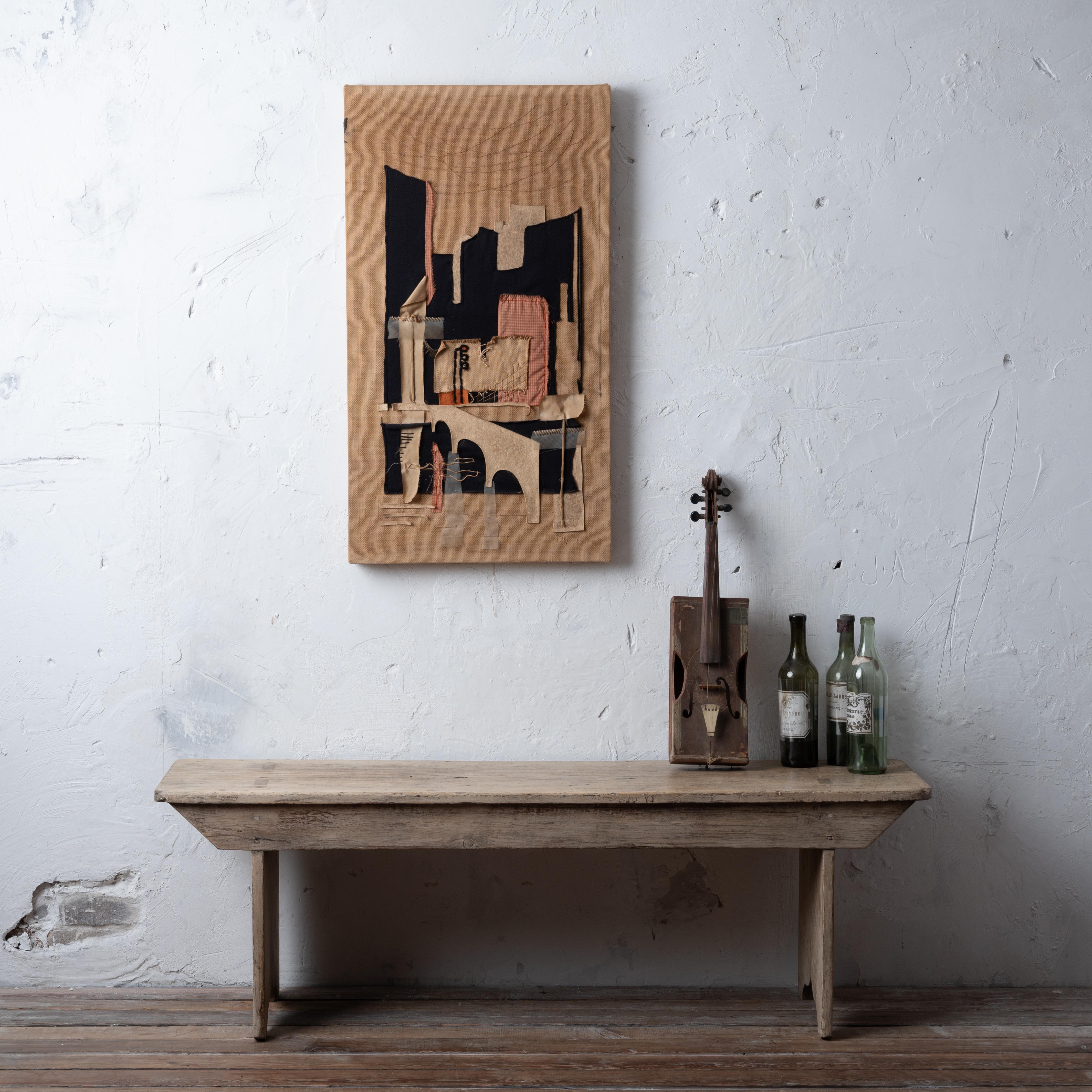 Primitif Banc américain primitif blanchi, 19ème siècle en vente