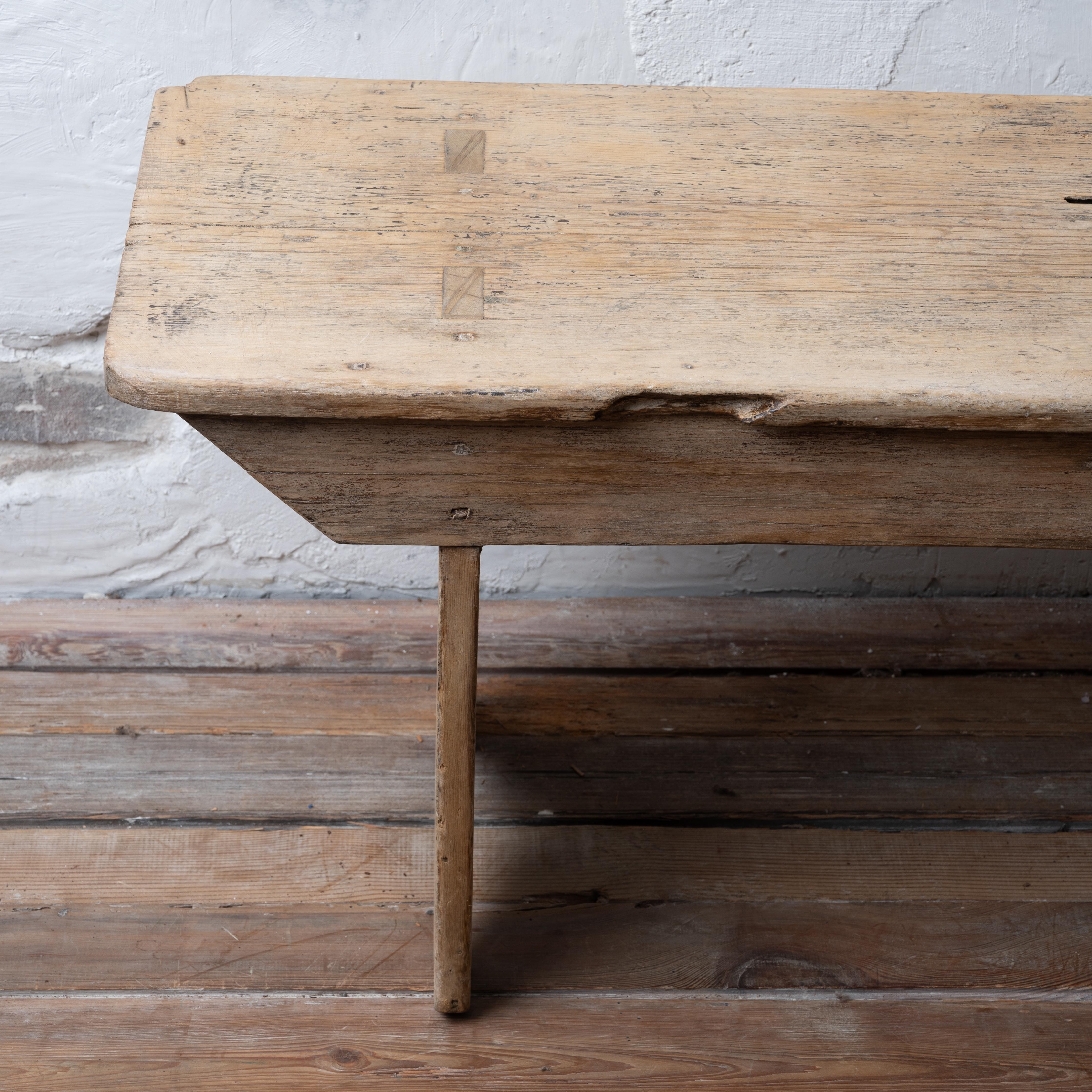 Bois Banc américain primitif blanchi, 19ème siècle en vente