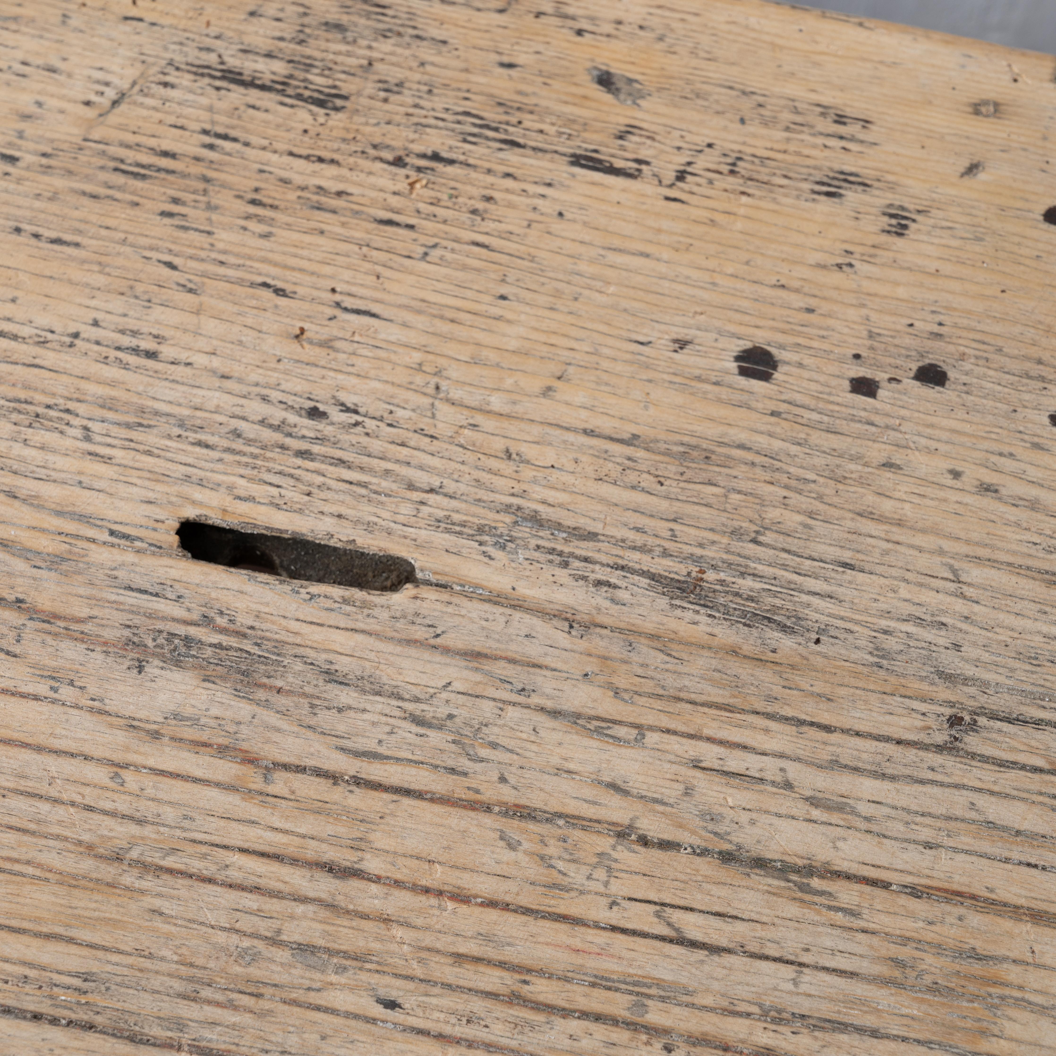 Banc américain primitif blanchi, 19ème siècle en vente 1
