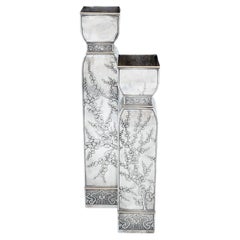 Vase double en argent américain et or 14 carats, circa 1900