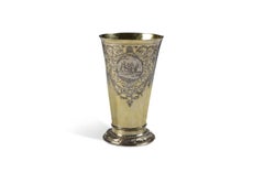 A German Parcel-Gilt Silver Beaker, Samuel Birckenholtz, Frankfurt, Circa 1710