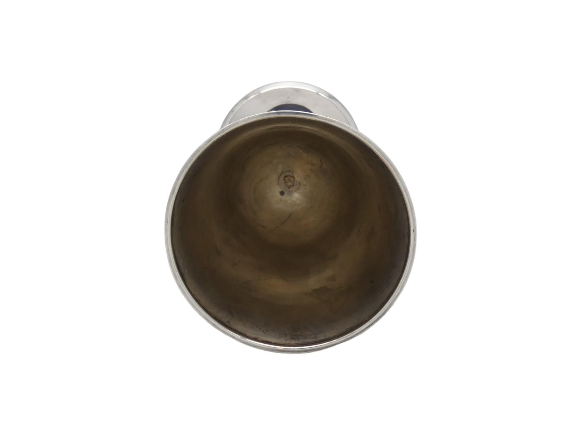 Una copa de Kiddush de plata americana, Newburgh NY 1937 mediados del siglo XX en venta