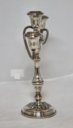 American Silver Three-Light Candelabra