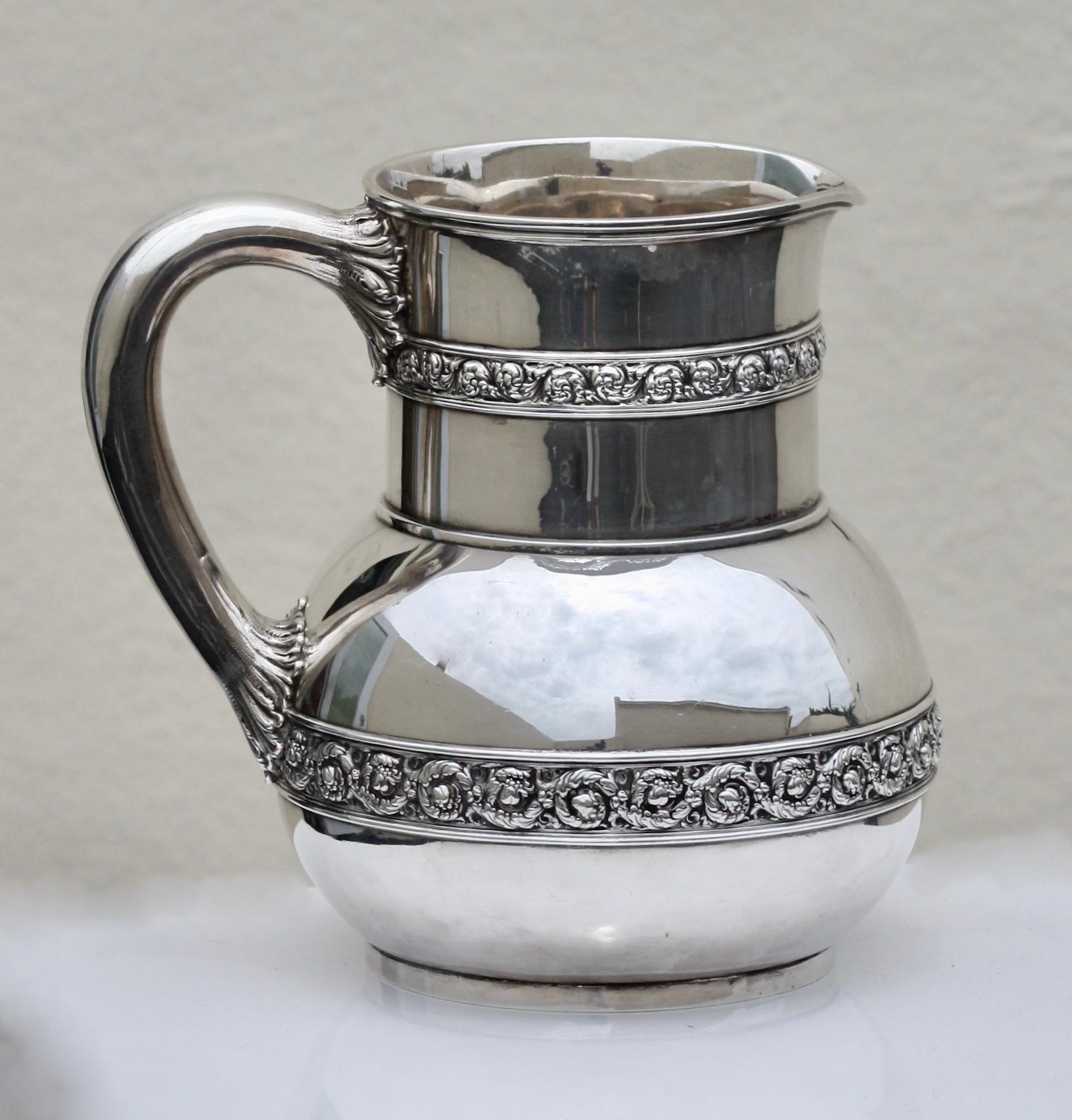 20th Century American Silver Water Pitcher, Mark of Tiffany & Co., New York