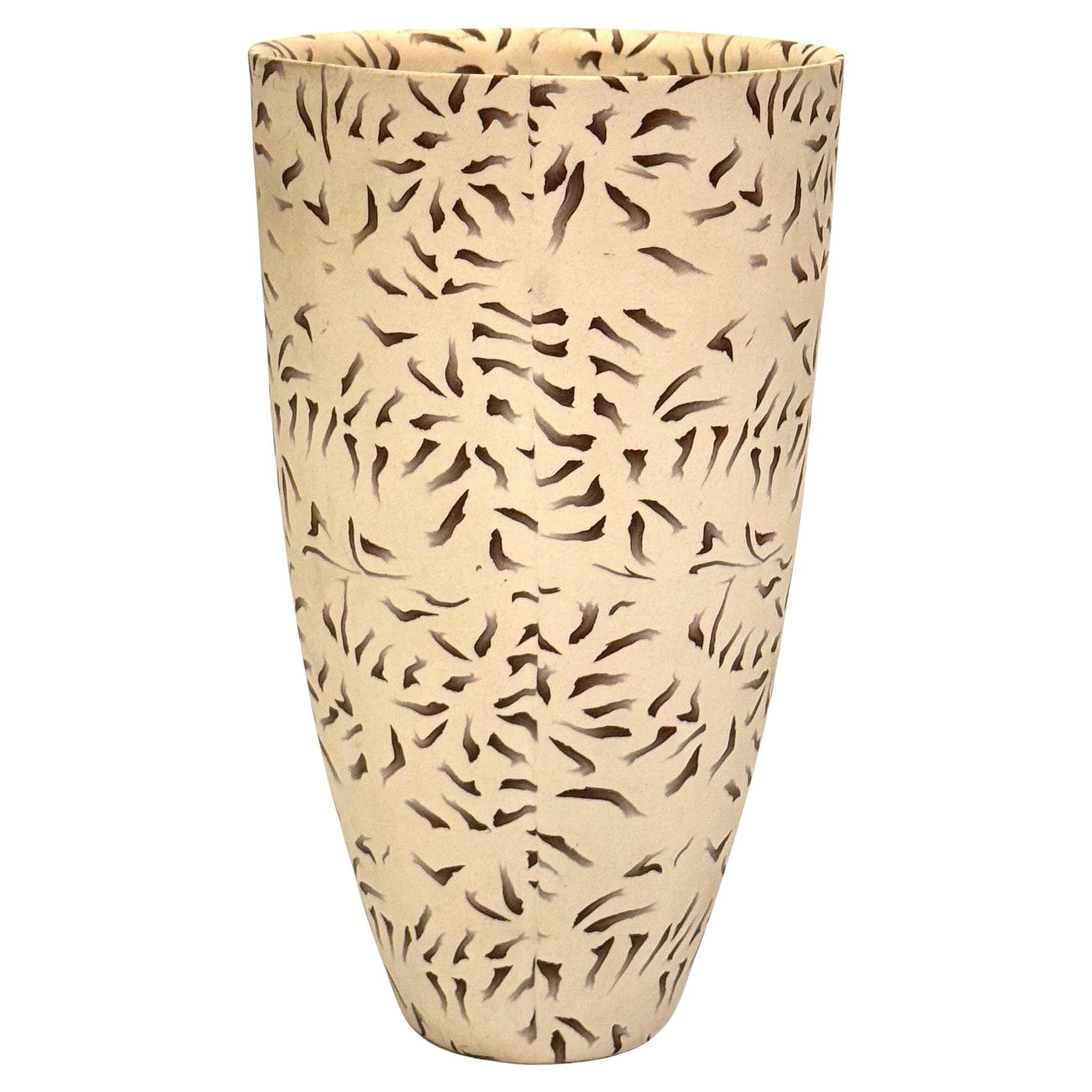 Vaso in ceramica da studio americano con design incluso