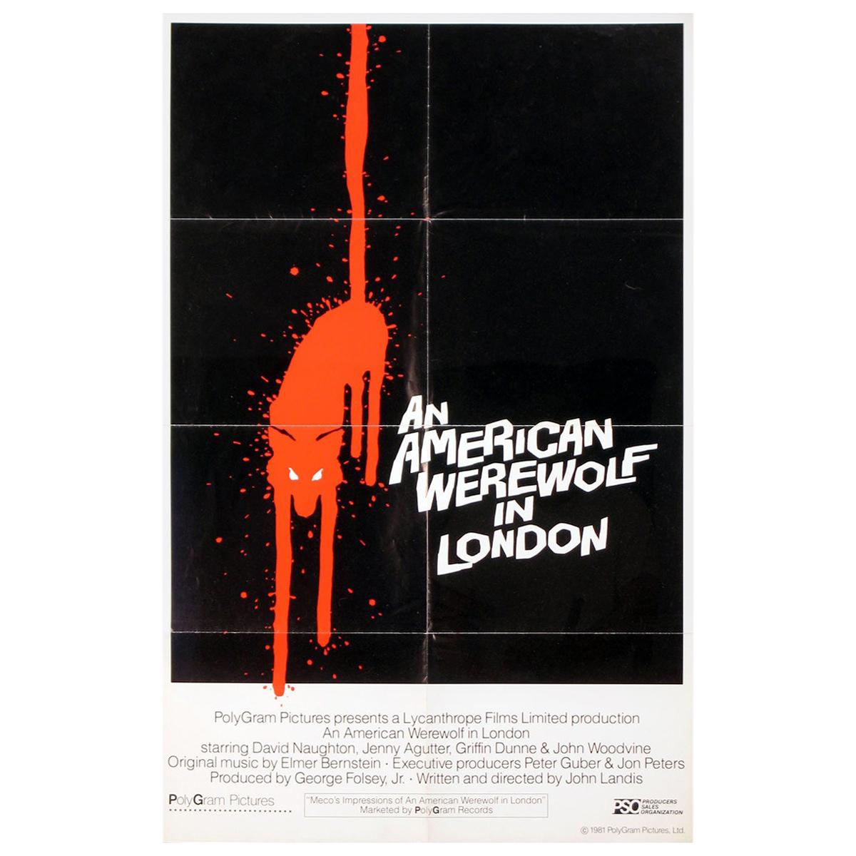 "An American Werewolf In London" '1981' Poster For Sale