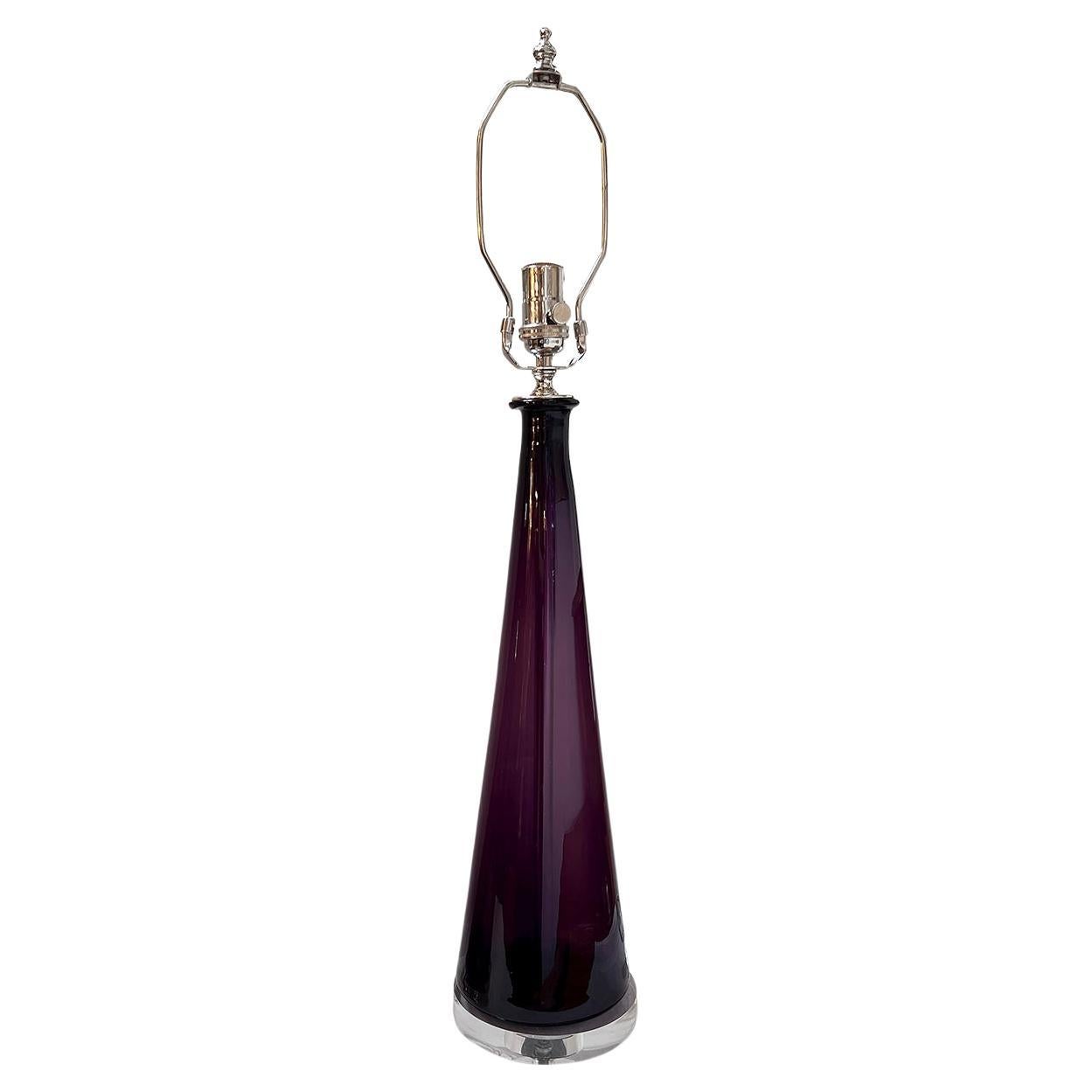 An Amethyst Murano Glass Lamp