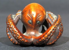 An Amusing Japanese Netsuke in the Form of an Octopus, Taisho Period (1912-1925)