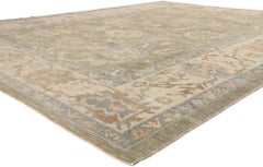 Una corte da giardino anatolica: Capolavoro di raffinata nobiltà in Oushak turco moderno