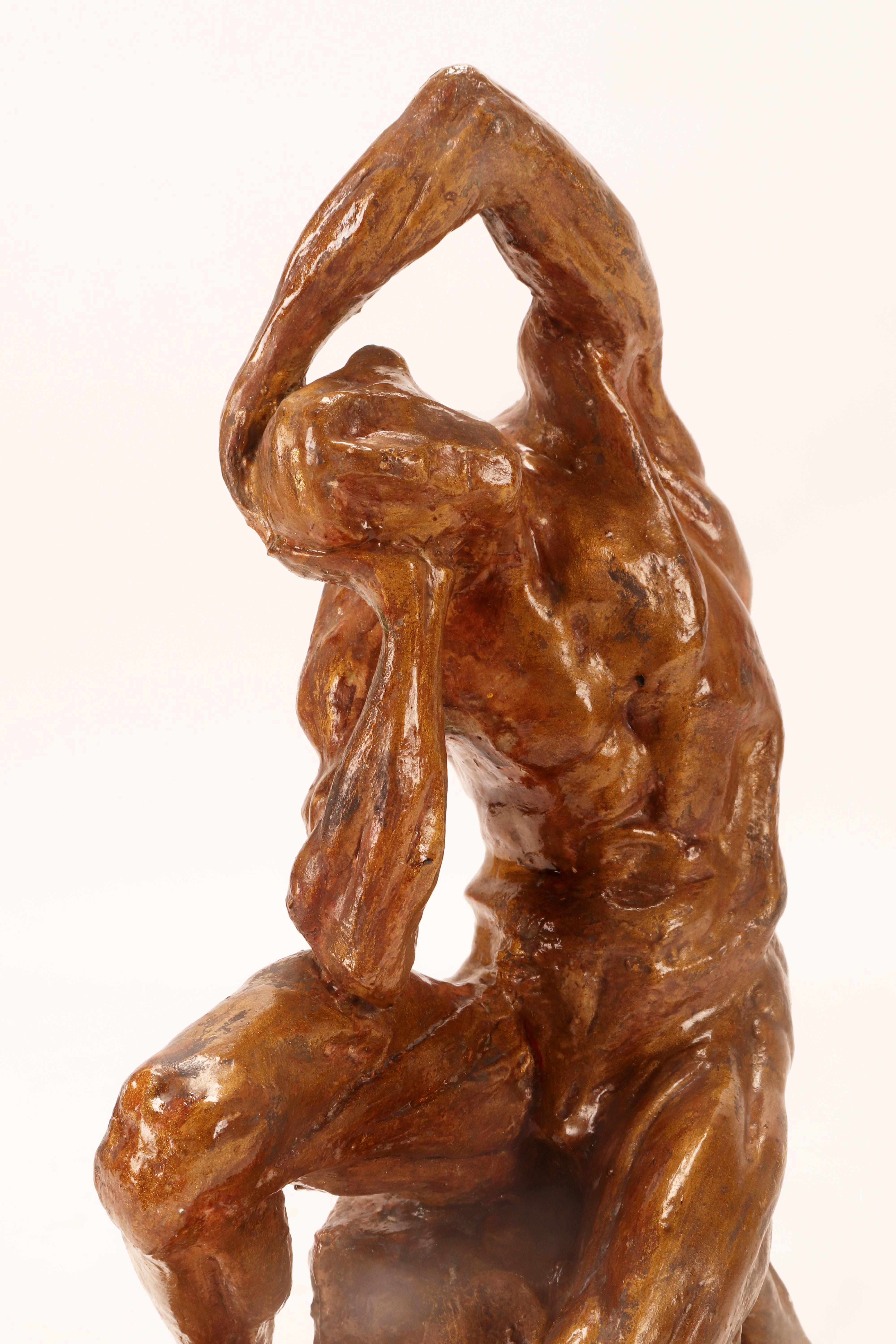 Plaster An anatomical sculpture, depicting a flayed man, France circa 1860. For Sale