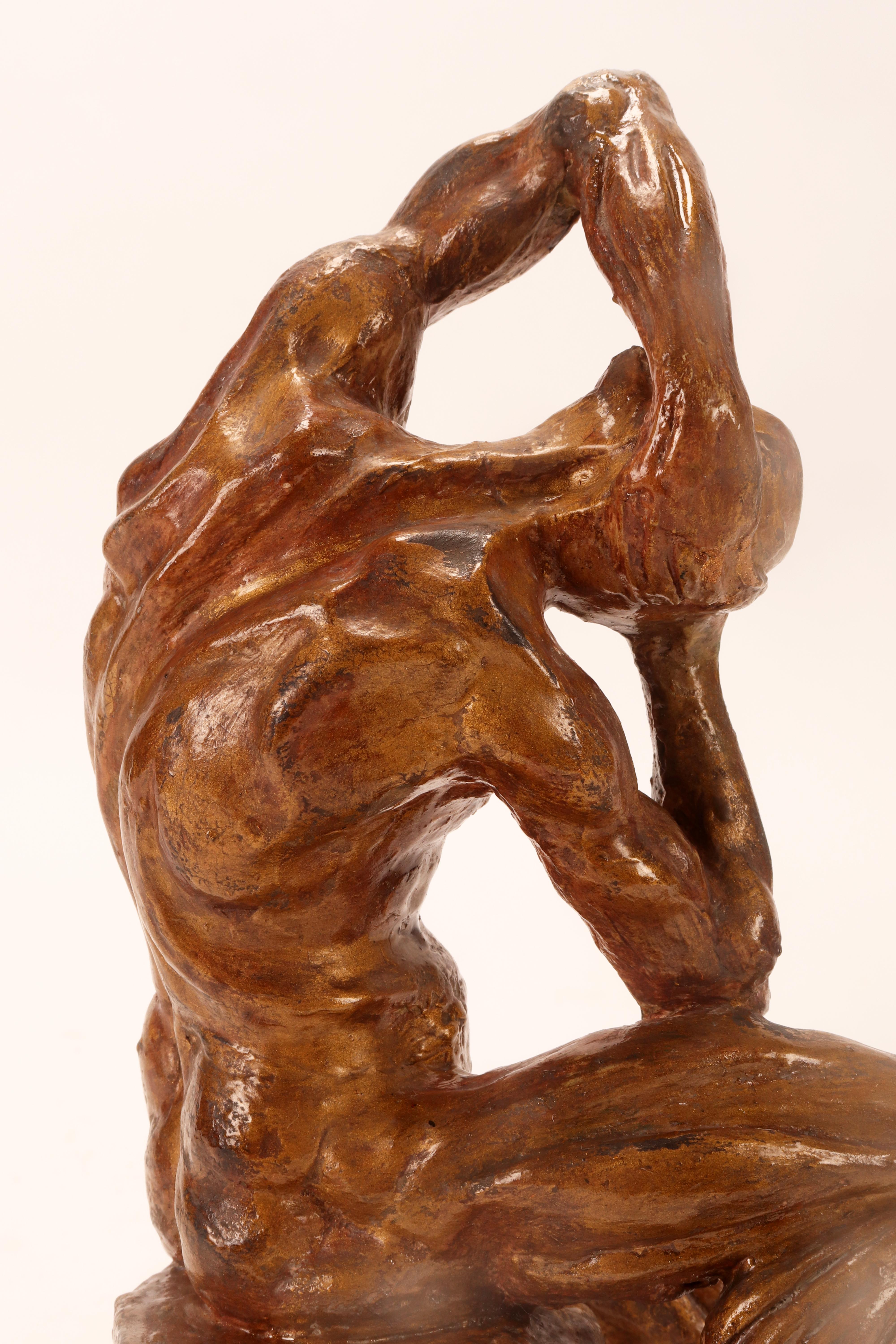 An anatomical sculpture, depicting a flayed man, France circa 1860. For Sale 1