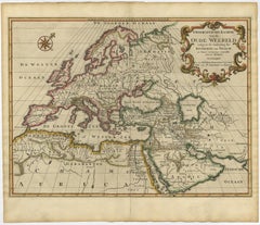 Ancient World Map of Europe, Asia & Northern Africa with Ancient Names, 1725