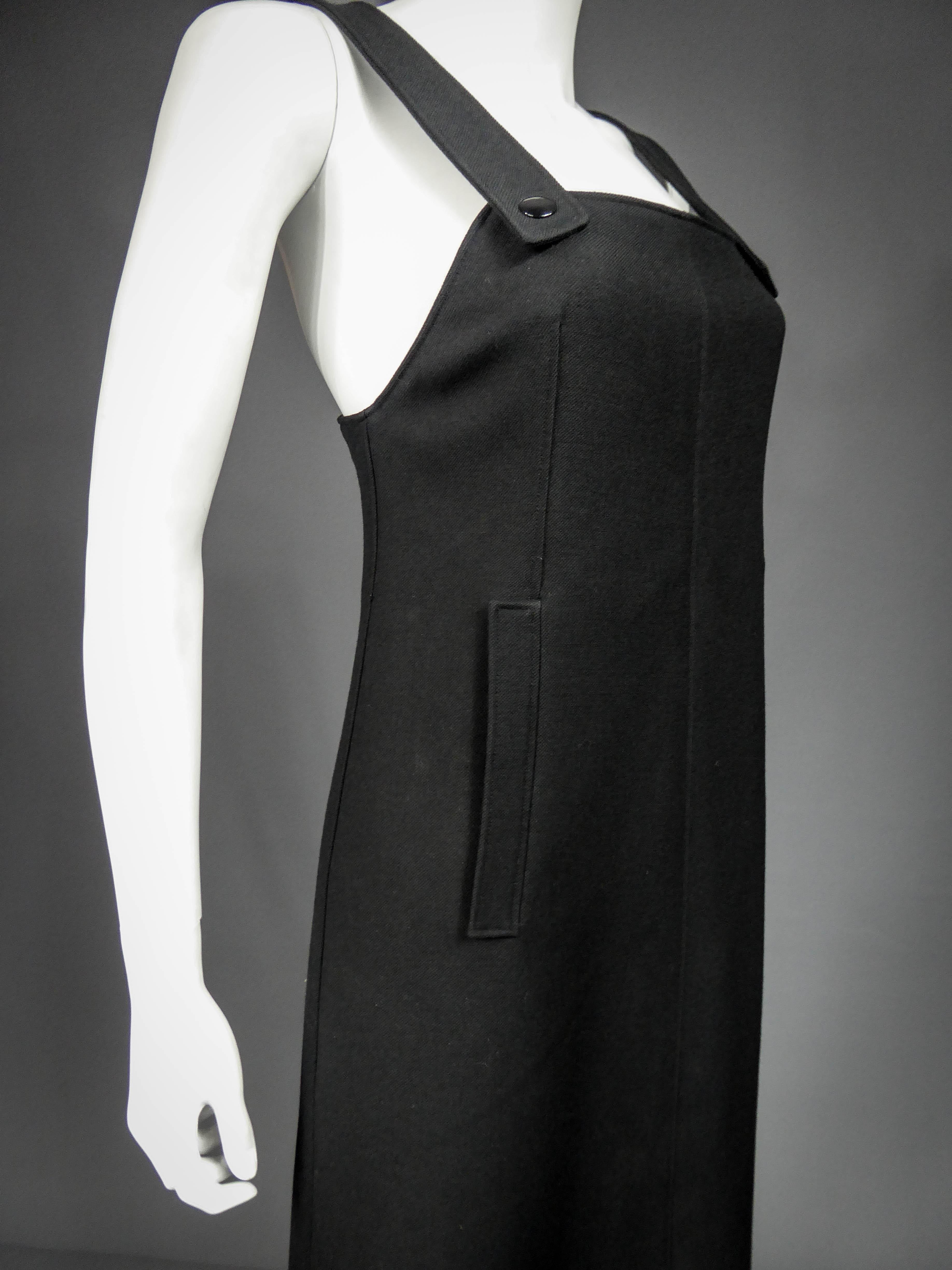 An André Courrèges Chasuble French Couture Dress Numbered 0031643 Circa 1970 For Sale 9