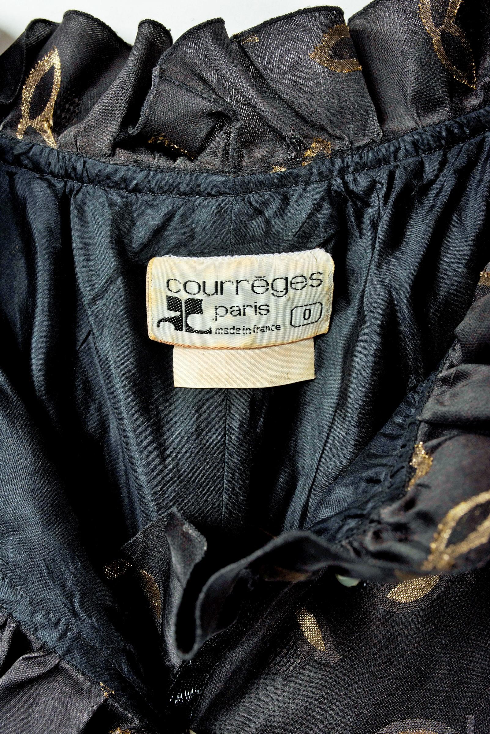 Noir Robe de poupée André Courrèges Couture - France Circa 1968 en vente