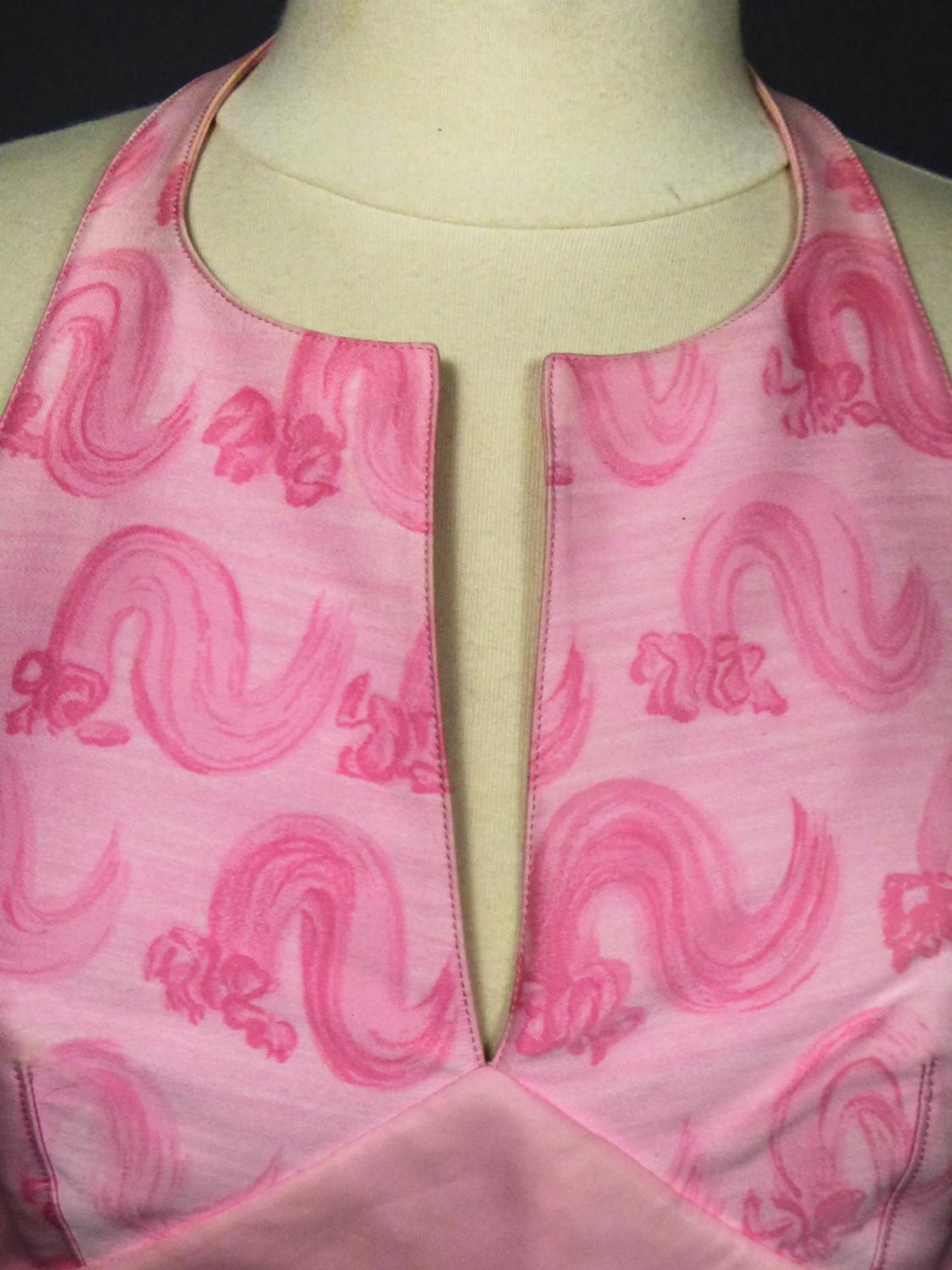 An André Courrèges Couture Pink Gazar Dress Numbered 15318 Circa 1970 5