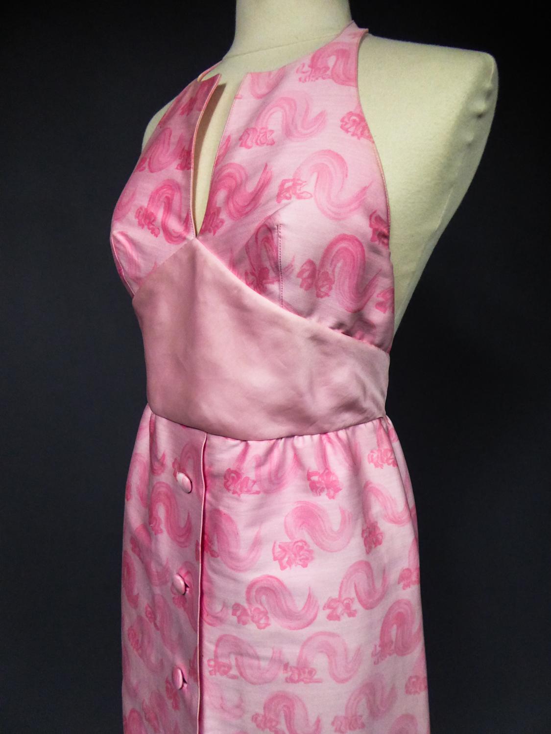An André Courrèges Couture Pink Gazar Dress Numbered 15318 Circa 1970 7