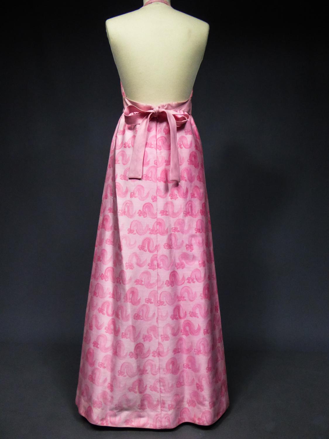 An André Courrèges Couture Pink Gazar Dress Numbered 15318 Circa 1970 9