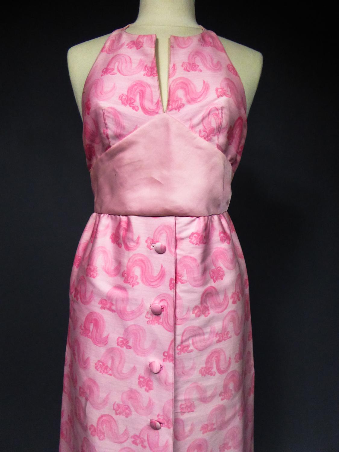 An André Courrèges Couture Pink Gazar Dress Numbered 15318 Circa 1970 1