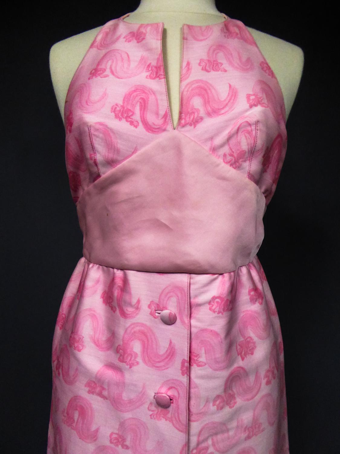 An André Courrèges Couture Pink Gazar Dress Numbered 15318 Circa 1970 2