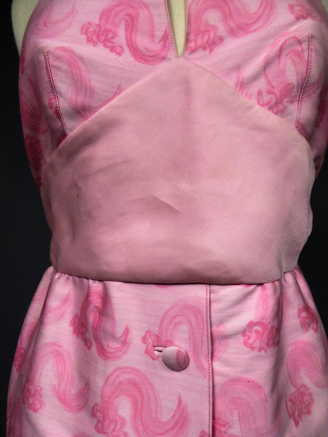 An André Courrèges Couture Pink Gazar Dress Numbered 15318 Circa 1970 3