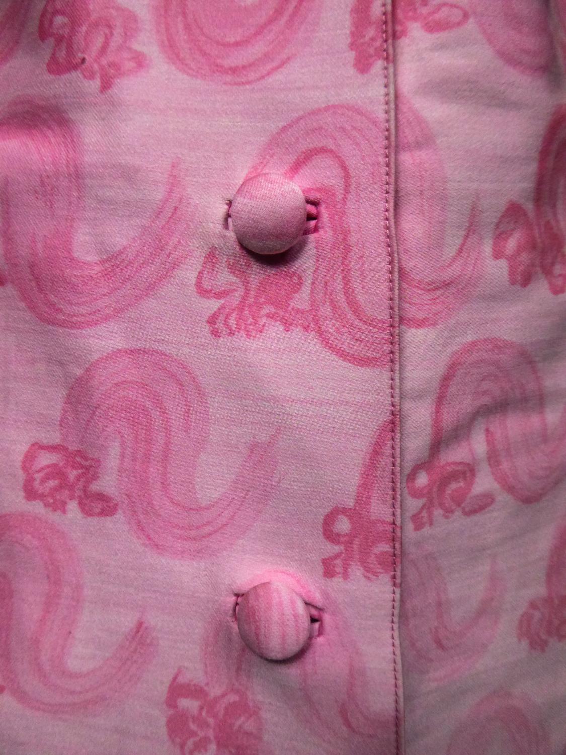 An André Courrèges Couture Pink Gazar Dress Numbered 15318 Circa 1970 4