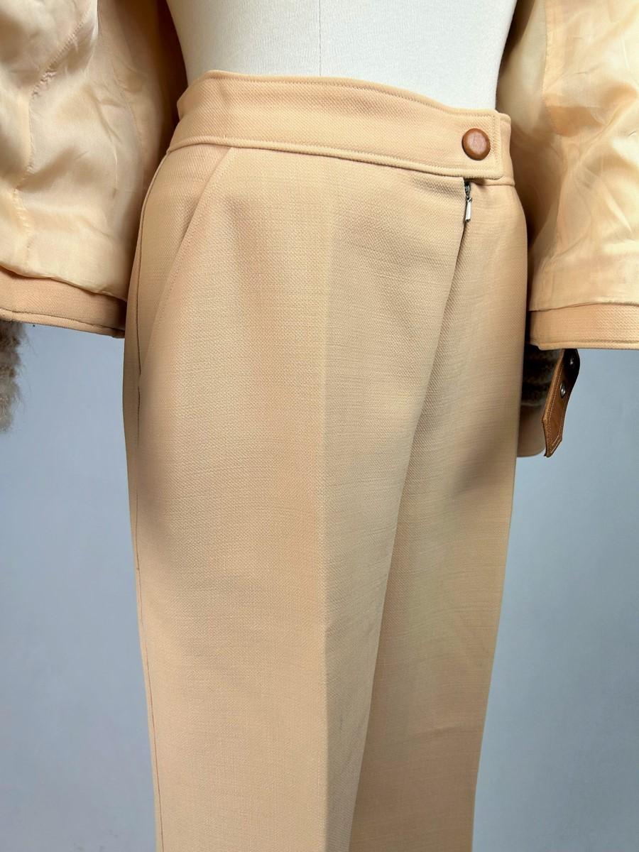 An André Courrèges Couture Future jersey and mohair trouser suit Circa 1975 9