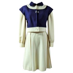 An André Courrèges Couture jacket and skirt - French Circa 1970