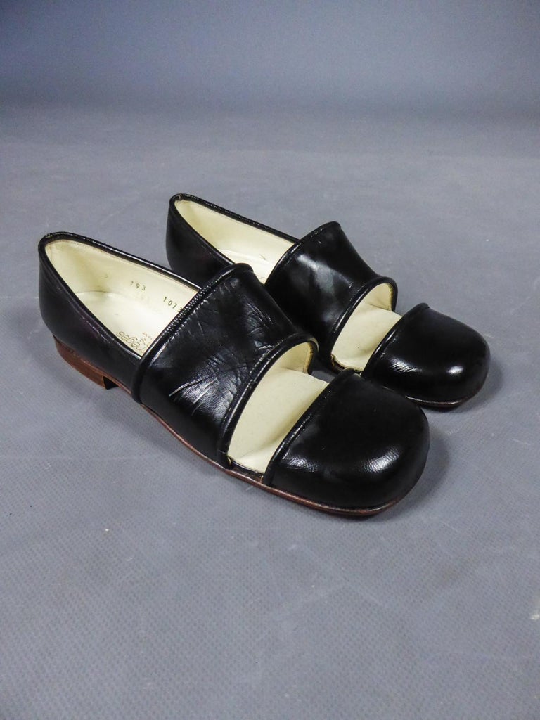 Black An André Courrèges Couture Pair of Shoes Circa 1967/1970 For Sale