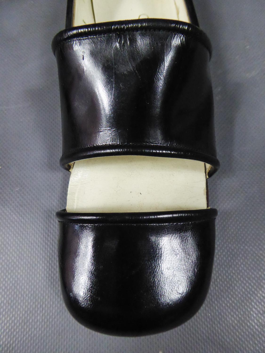 Black An André Courrèges Couture Pair of Shoes Circa 1967/1970