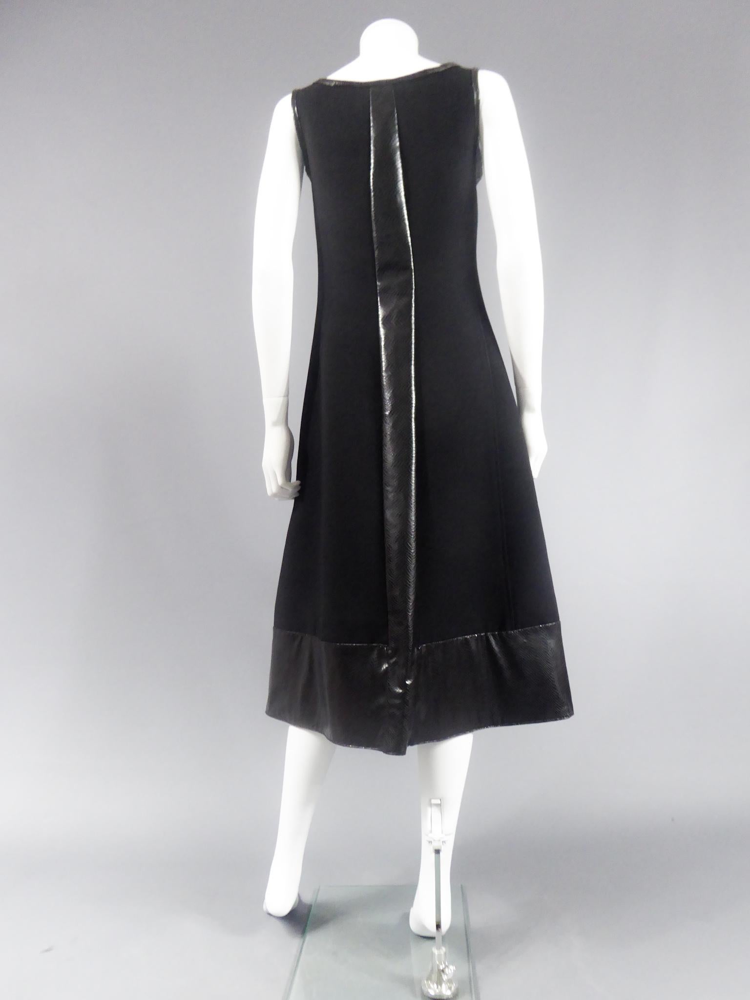 An André Courrèges French Couture Chasuble dress numbered 55540 Circa 1970 For Sale 7