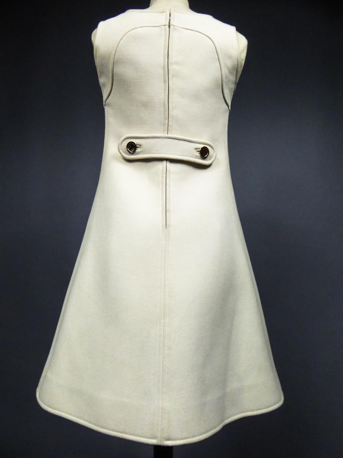 An André Courrèges Haute Couture Chasuble Mini Dress Circa 1968 4